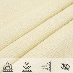 vidaXL - Zonnezeil - Crème - 3.6 x 3.6 m