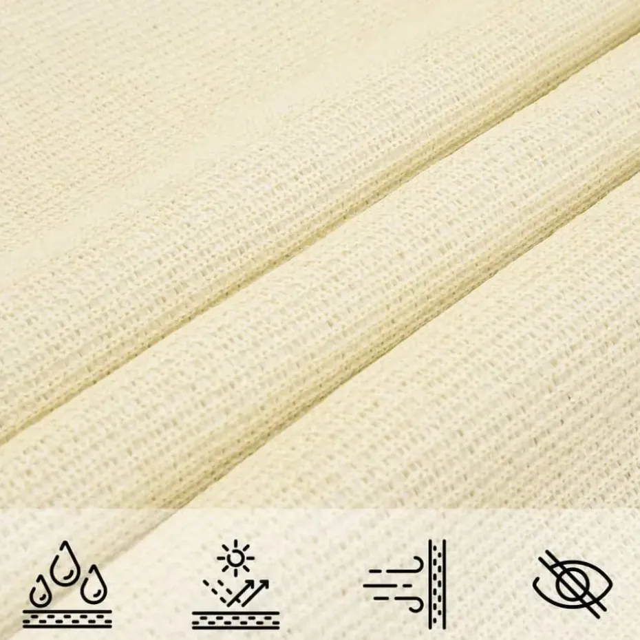 vidaXL - Zonnezeil - Crème - 3.6 x 3.6 m