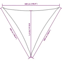 vidaXL - Zonnezeil - Crème - 5 x 5 x 5 m
