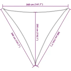 vidaXL - Zonnezeil - Wit - 3.6 x 3.6 x 3.6 m