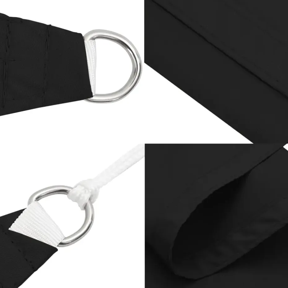 vidaXL - Zonnezeil - Zwart - 4 x 4 x 4 m