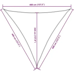 vidaXL - Zonnezeil - Zwart - 4 x 4 x 4 m