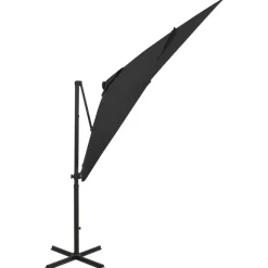 vidaXL - Zweefparasol - Zwart - 250 cm