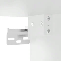 vidaXL - Zwevend LED TV-meubel glas legplank - Wit - 40x28.5x40 cm