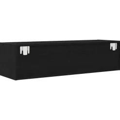 vidaXL - Zwevend TV-meubel met 2 lades - Zwart eiken - 100x31x25.5 cm