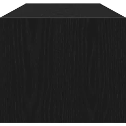 vidaXL - Zwevend TV-meubel met 2 lades - Zwart eiken - 100x31x25.5 cm