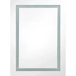 vidaXL Badkamerkast met spiegel LED 50x13x70 cm glanzend zwart