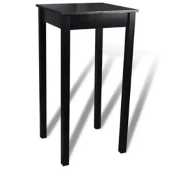 VIDAXL Bartafel 55x55x107 cm MDF zwart