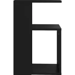 vidaXL Bijzettafel - Modern - Zwart - Bewerkt hout - 36x30x56 cm