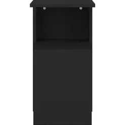 vidaXL Bijzettafel - Modern - Zwart - Bewerkt hout - 36x30x56 cm