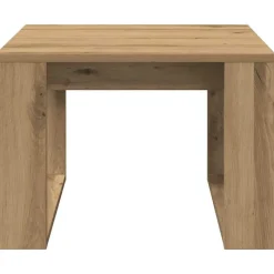 vidaXL Bijzettafel - Salontafel - U-porten - Artisanaal eiken - 50x50x35 cm