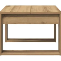 vidaXL Bijzettafel - Salontafel - U-porten - Artisanaal eiken - 50x50x35 cm