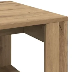 vidaXL Bijzettafel - Salontafel - U-porten - Artisanaal eiken - 50x50x35 cm