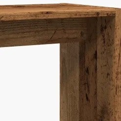 vidaXL Bijzettafel met opbergruimte - Oud hout - Bewerkt hout - 50x26x50 cm