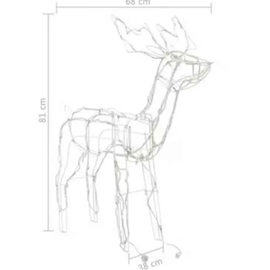 vidaXL 3-delige Kerstverlichting rendieren 229 LED's