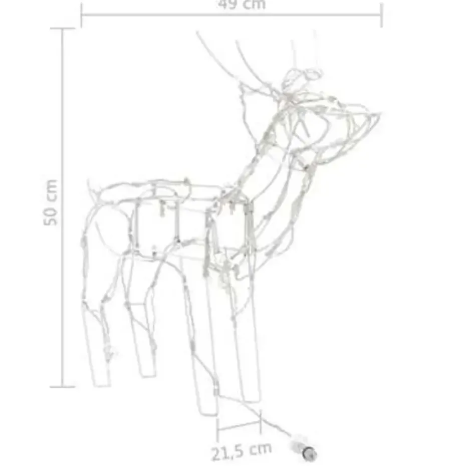 vidaXL 3-delige Kerstverlichting rendieren 229 LED's