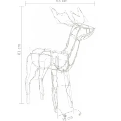 vidaXL 3-delige Kerstverlichting rendieren 229 LED's