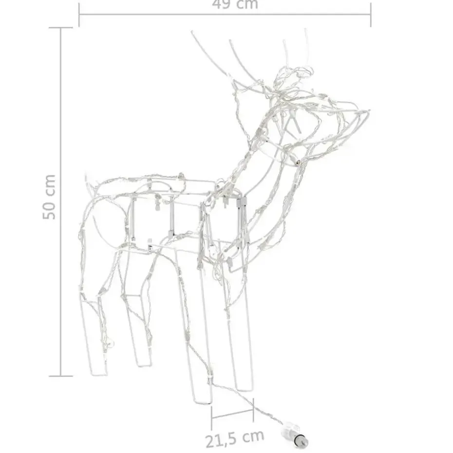 vidaXL 3-delige Kerstverlichting rendieren 229 LED's