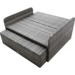 VIDAXL 2-delige Loungeset met kussens poly rattan grijs