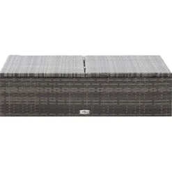 VIDAXL 2-delige Loungeset met kussens poly rattan grijs