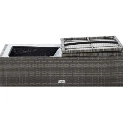 VIDAXL 2-delige Loungeset met kussens poly rattan grijs