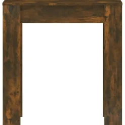 vidaXL Eettafel - Gerookt eiken - Bewerkt hout - 140x74.5x76 cm
