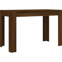vidaXL Eettafel - Rechthoekige tafel - Bruin eiken - Bewerkt hout - 120x60x76 cm
