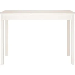 vidaXL Eettafel - Rechthoekige tafel - Wit - Massief grenenhout - 110x55 cm