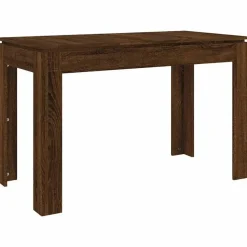 vidaXL Eettafel - Rechthoekige tafel - Bruin eiken - Bewerkt hout - 120x60 cm