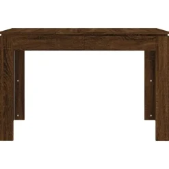 vidaXL Eettafel - Rechthoekige tafel - Bruin eiken - Bewerkt hout - 120x60 cm