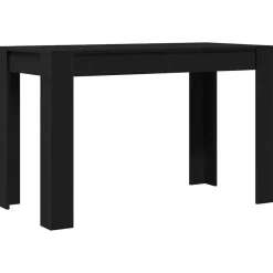 vidaXL Eettafel - Rechthoekige tafel - Zwart eiken - Bewerkt hout - 120x60x76 cm