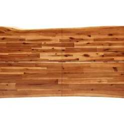 vidaXL Eettafel - Rechthoekige tafel - Massief acaciahout en staal - 140x80 cm