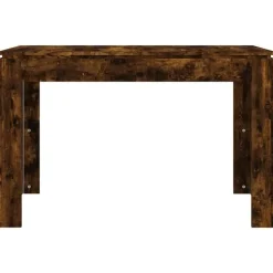 vidaXL Eettafel - Rechthoekige tafel - Gerookt eiken - Bewerkt hout - 120x60 cm