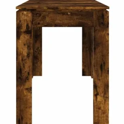 vidaXL Eettafel - Rechthoekige tafel - Gerookt eiken - Bewerkt hout - 120x60 cm