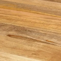 vidaXL Eettafel - Ronde tafel - Massief mangohout en staal - Ø110 cm