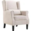 VIDAXL Fauteuil stof beige
