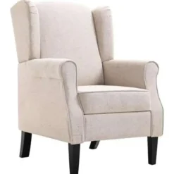 VIDAXL Fauteuil stof beige