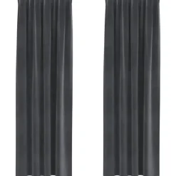 vidaXL Gordijnen - Verduisterend - Lichtgrijs - 140x245 cm - Fluweel - 2 Stuks
