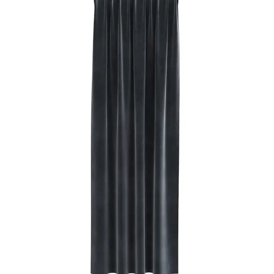 vidaXL Gordijnen - Verduisterend - Donkergrijs - 140x225 cm - Fluweel - 2 Stuks