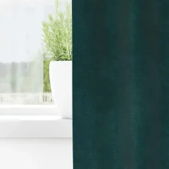 vidaXL Gordijnen - Verduisterend - 140x245 cm - Donkergroen - Fluweel - 2 Stuks