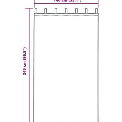 vidaXL Gordijnen met lussen - Verduisterend - Zwart Fluweel - 140x245 cm - 2 St.
