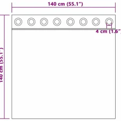vidaXL Gordijnen met ringen - Donkergroen - 140x140 cm - Fluweel - 2 Stuks