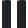 vidaXL Gordijnen met ringen - Verduisterend - Zwart Fluweel - 140x245 cm - 2 St.
