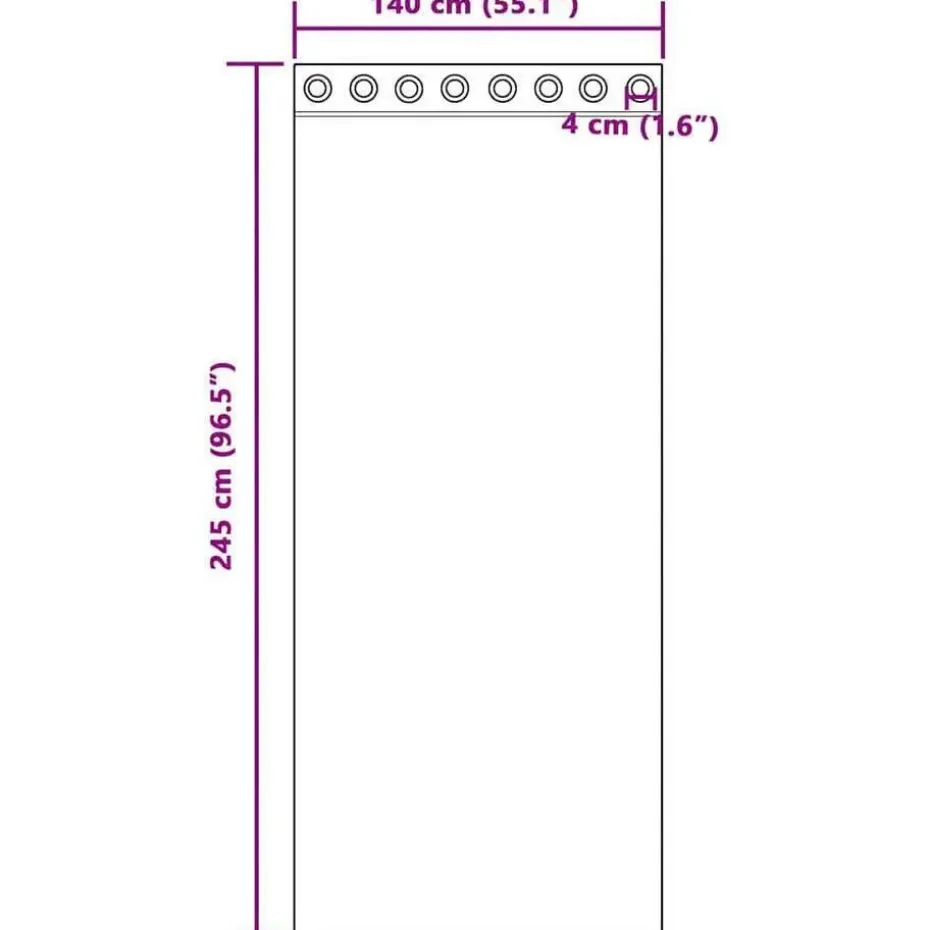 vidaXL Gordijnen met ringen - Verduisterend - Zwart Fluweel - 140x245 cm - 2 St.