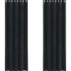 vidaXL Gordijnen met ringen - Verduisterend - Zwart Fluweel - 140x225 cm - 2 St.