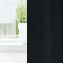 vidaXL Gordijnen met ringen - Verduisterend - Zwart Fluweel - 140x225 cm - 2 St.