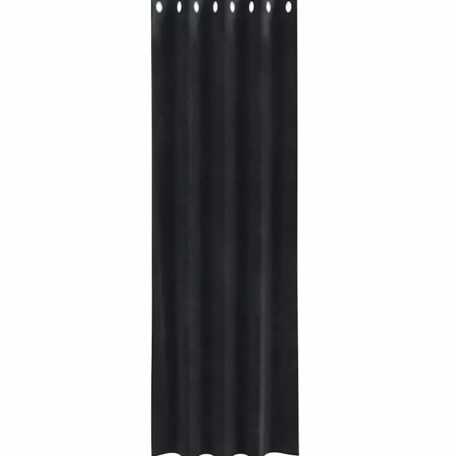 vidaXL Gordijnen met ringen - Verduisterend - Zwart Fluweel - 140x225 cm - 2 St.