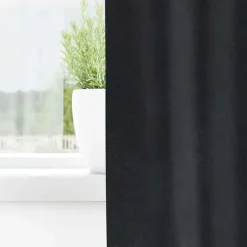 vidaXL Gordijnen met ringen - Donkergrijs - 140x225 cm - Fluweel - 2 Stuks