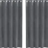 vidaXL Gordijnen met ringen - Lichtgrijs - 140x175 cm - Fluweel - 2 Stuks