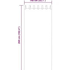 vidaXL Gordijnen van voile met lussen - Wit - 140x260 cm - Stof - 2 Stuks